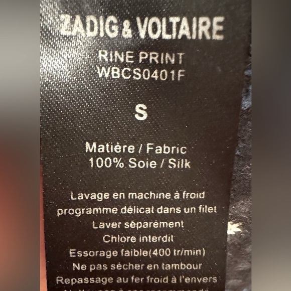 Zadig & Voltaire Rine Print Silk Mini Dress Size S - Picture 8 of 15